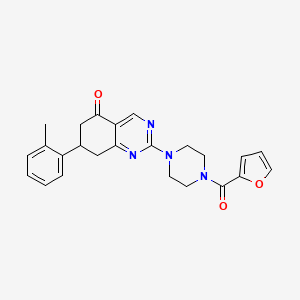 molecular formula C24H24N4O3 B4881578 2-[4-(2-furoyl)-1-piperazinyl]-7-(2-methylphenyl)-7,8-dihydro-5(6H)-quinazolinone 