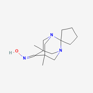 5',7'-dimethyl-1',3'-diazaspiro[cyclopentane-1,2'-tricyclo[3.3.1.1~3,7~]decan]-6'-one oxime