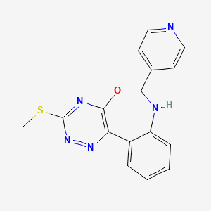 molecular formula C16H13N5OS B4881632 3-(methylthio)-6-(4-pyridinyl)-6,7-dihydro[1,2,4]triazino[5,6-d][3,1]benzoxazepine 