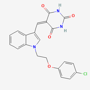 5-({1-[2-(4-chlorophenoxy)ethyl]-1H-indol-3-yl}methylene)-2,4,6(1H,3H,5H)-pyrimidinetrione