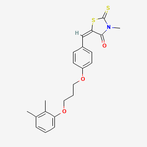 molecular formula C22H23NO3S2 B4881665 5-{4-[3-(2,3-dimethylphenoxy)propoxy]benzylidene}-3-methyl-2-thioxo-1,3-thiazolidin-4-one 