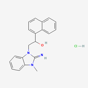 molecular formula C20H20ClN3O B4881679 2-(2-imino-3-methyl-2,3-dihydro-1H-benzimidazol-1-yl)-1-(1-naphthyl)ethanol hydrochloride 