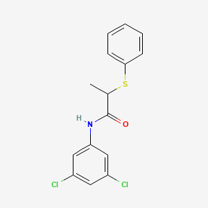 molecular formula C15H13Cl2NOS B4881725 N-(3,5-dichlorophenyl)-2-(phenylthio)propanamide 