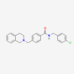 molecular formula C24H23ClN2O B4881735 N-(4-chlorobenzyl)-4-(3,4-dihydro-2(1H)-isoquinolinylmethyl)benzamide 