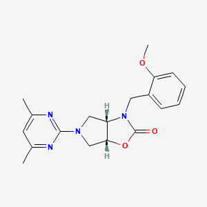 (3aS*,6aR*)-5-(4,6-dimethyl-2-pyrimidinyl)-3-(2-methoxybenzyl)hexahydro-2H-pyrrolo[3,4-d][1,3]oxazol-2-one