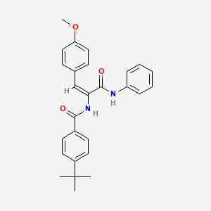 molecular formula C27H28N2O3 B4881781 N-[1-(anilinocarbonyl)-2-(4-methoxyphenyl)vinyl]-4-tert-butylbenzamide 