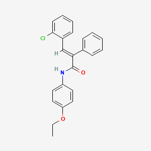 molecular formula C23H20ClNO2 B4881822 3-(2-chlorophenyl)-N-(4-ethoxyphenyl)-2-phenylacrylamide 