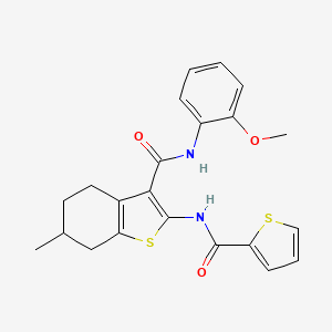 molecular formula C22H22N2O3S2 B4881827 N-(2-methoxyphenyl)-6-methyl-2-[(2-thienylcarbonyl)amino]-4,5,6,7-tetrahydro-1-benzothiophene-3-carboxamide 