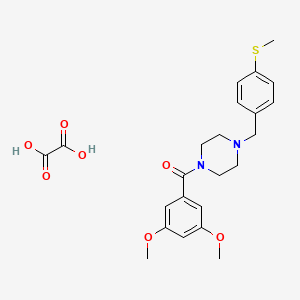 molecular formula C23H28N2O7S B4881838 1-(3,5-dimethoxybenzoyl)-4-[4-(methylthio)benzyl]piperazine oxalate 
