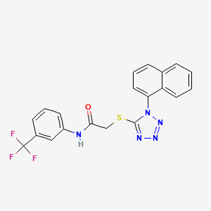 molecular formula C20H14F3N5OS B4881841 2-{[1-(1-naphthyl)-1H-tetrazol-5-yl]thio}-N-[3-(trifluoromethyl)phenyl]acetamide 