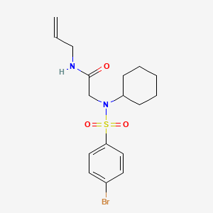 molecular formula C17H23BrN2O3S B4881860 N~1~-allyl-N~2~-[(4-bromophenyl)sulfonyl]-N~2~-cyclohexylglycinamide CAS No. 433244-83-8