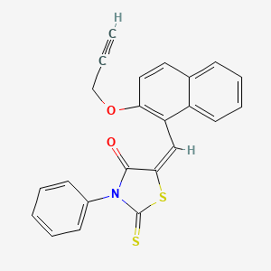 molecular formula C23H15NO2S2 B4881864 3-phenyl-5-{[2-(2-propyn-1-yloxy)-1-naphthyl]methylene}-2-thioxo-1,3-thiazolidin-4-one 