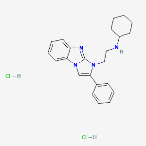 molecular formula C23H28Cl2N4 B4881881 N-[2-(2-phenyl-1H-imidazo[1,2-a]benzimidazol-1-yl)ethyl]cyclohexanamine dihydrochloride 