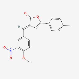 molecular formula C19H15NO5 B4881906 3-(4-methoxy-3-nitrobenzylidene)-5-(4-methylphenyl)-2(3H)-furanone 