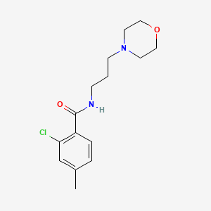 molecular formula C15H21ClN2O2 B4881916 2-chloro-4-methyl-N-[3-(4-morpholinyl)propyl]benzamide 
