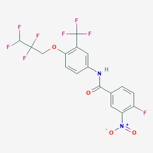 molecular formula C17H10F8N2O4 B4881926 4-fluoro-3-nitro-N-[4-(2,2,3,3-tetrafluoropropoxy)-3-(trifluoromethyl)phenyl]benzamide 