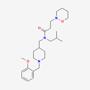 molecular formula C25H41N3O3 B4881949 N-isobutyl-N-{[1-(2-methoxybenzyl)-4-piperidinyl]methyl}-3-(1,2-oxazinan-2-yl)propanamide 