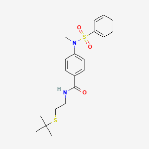molecular formula C20H26N2O3S2 B4881954 N-[2-(tert-butylthio)ethyl]-4-[methyl(phenylsulfonyl)amino]benzamide 