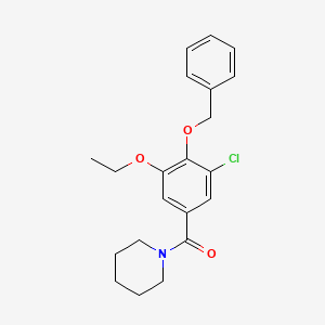 molecular formula C21H24ClNO3 B4881979 1-[4-(benzyloxy)-3-chloro-5-ethoxybenzoyl]piperidine 