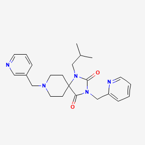 molecular formula C23H29N5O2 B4881995 1-isobutyl-3-(2-pyridinylmethyl)-8-(3-pyridinylmethyl)-1,3,8-triazaspiro[4.5]decane-2,4-dione 