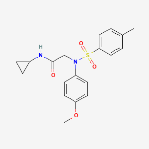molecular formula C19H22N2O4S B4882007 N~1~-环丙基-N~2~-(4-甲氧基苯基)-N~2~-[(4-甲基苯基)磺酰基]甘氨酰胺 