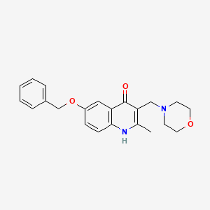 molecular formula C22H24N2O3 B4882022 6-(benzyloxy)-2-methyl-3-(4-morpholinylmethyl)-4-quinolinol 