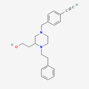 molecular formula C23H28N2O B4882033 2-[4-(4-ethynylbenzyl)-1-(2-phenylethyl)-2-piperazinyl]ethanol 