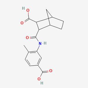 3-{[(5-carboxy-2-methylphenyl)amino]carbonyl}bicyclo[2.2.1]heptane-2-carboxylic acid