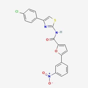 molecular formula C20H12ClN3O4S B4882050 N-[4-(4-chlorophenyl)-1,3-thiazol-2-yl]-5-(3-nitrophenyl)-2-furamide 
