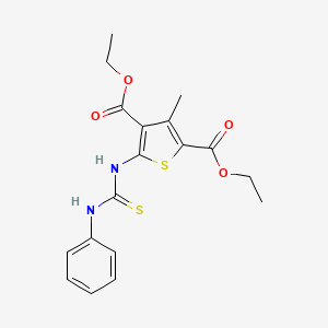 molecular formula C18H20N2O4S2 B4882064 diethyl 5-[(anilinocarbonothioyl)amino]-3-methyl-2,4-thiophenedicarboxylate 