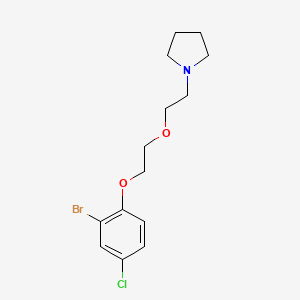 molecular formula C14H19BrClNO2 B4882072 1-{2-[2-(2-bromo-4-chlorophenoxy)ethoxy]ethyl}pyrrolidine 