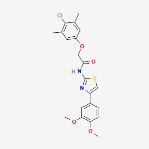molecular formula C21H21ClN2O4S B4882075 2-(4-chloro-3,5-dimethylphenoxy)-N-[4-(3,4-dimethoxyphenyl)-1,3-thiazol-2-yl]acetamide 