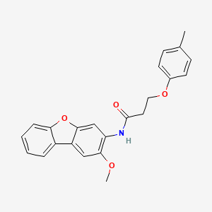 molecular formula C23H21NO4 B4882082 N-(2-methoxydibenzo[b,d]furan-3-yl)-3-(4-methylphenoxy)propanamide 