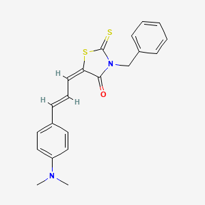 molecular formula C21H20N2OS2 B4882105 3-benzyl-5-{3-[4-(dimethylamino)phenyl]-2-propen-1-ylidene}-2-thioxo-1,3-thiazolidin-4-one 