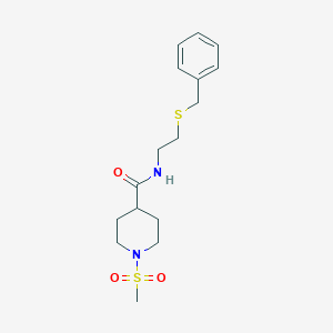 molecular formula C16H24N2O3S2 B4882175 N-[2-(benzylthio)ethyl]-1-(methylsulfonyl)-4-piperidinecarboxamide 