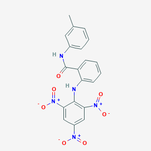 molecular formula C20H15N5O7 B4882208 N-(3-methylphenyl)-2-[(2,4,6-trinitrophenyl)amino]benzamide 
