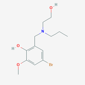 molecular formula C13H20BrNO3 B4882216 4-bromo-2-{[(2-hydroxyethyl)(propyl)amino]methyl}-6-methoxyphenol 