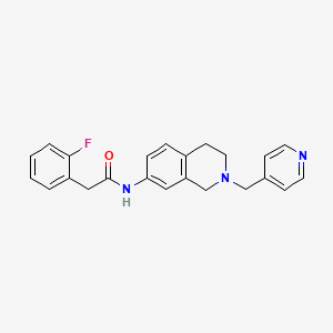 molecular formula C23H22FN3O B4882228 2-(2-fluorophenyl)-N-[2-(4-pyridinylmethyl)-1,2,3,4-tetrahydro-7-isoquinolinyl]acetamide 