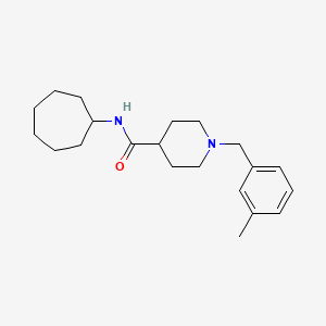molecular formula C21H32N2O B4882235 N-cycloheptyl-1-(3-methylbenzyl)-4-piperidinecarboxamide 