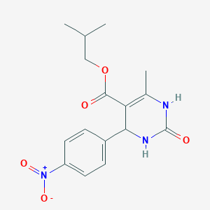 molecular formula C16H19N3O5 B4882242 isobutyl 6-methyl-4-(4-nitrophenyl)-2-oxo-1,2,3,4-tetrahydro-5-pyrimidinecarboxylate 