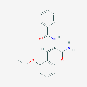 molecular formula C18H18N2O3 B4882245 N-[1-(aminocarbonyl)-2-(2-ethoxyphenyl)vinyl]benzamide 