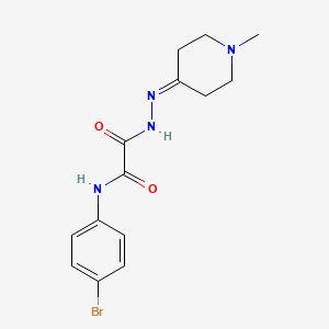 N-(4-bromophenyl)-2-[2-(1-methyl-4-piperidinylidene)hydrazino]-2-oxoacetamide