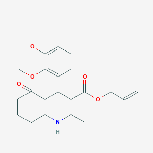 molecular formula C22H25NO5 B4882298 allyl 4-(2,3-dimethoxyphenyl)-2-methyl-5-oxo-1,4,5,6,7,8-hexahydro-3-quinolinecarboxylate 