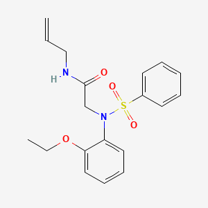 molecular formula C19H22N2O4S B4882305 N~1~-allyl-N~2~-(2-ethoxyphenyl)-N~2~-(phenylsulfonyl)glycinamide 