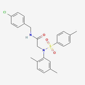 molecular formula C24H25ClN2O3S B4882311 N~1~-(4-chlorobenzyl)-N~2~-(2,5-dimethylphenyl)-N~2~-[(4-methylphenyl)sulfonyl]glycinamide 