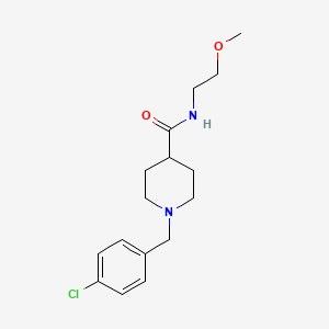 molecular formula C16H23ClN2O2 B4882326 1-(4-chlorobenzyl)-N-(2-methoxyethyl)-4-piperidinecarboxamide 