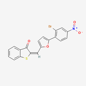 molecular formula C19H10BrNO4S B4882346 2-{[5-(2-bromo-4-nitrophenyl)-2-furyl]methylene}-1-benzothiophen-3(2H)-one 