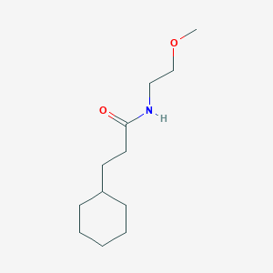 molecular formula C12H23NO2 B4882362 3-cyclohexyl-N-(2-methoxyethyl)propanamide 