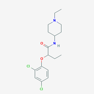 molecular formula C17H24Cl2N2O2 B4882402 2-(2,4-dichlorophenoxy)-N-(1-ethyl-4-piperidinyl)butanamide 