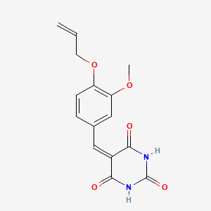 molecular formula C15H14N2O5 B4882410 5-[4-(allyloxy)-3-methoxybenzylidene]-2,4,6(1H,3H,5H)-pyrimidinetrione 